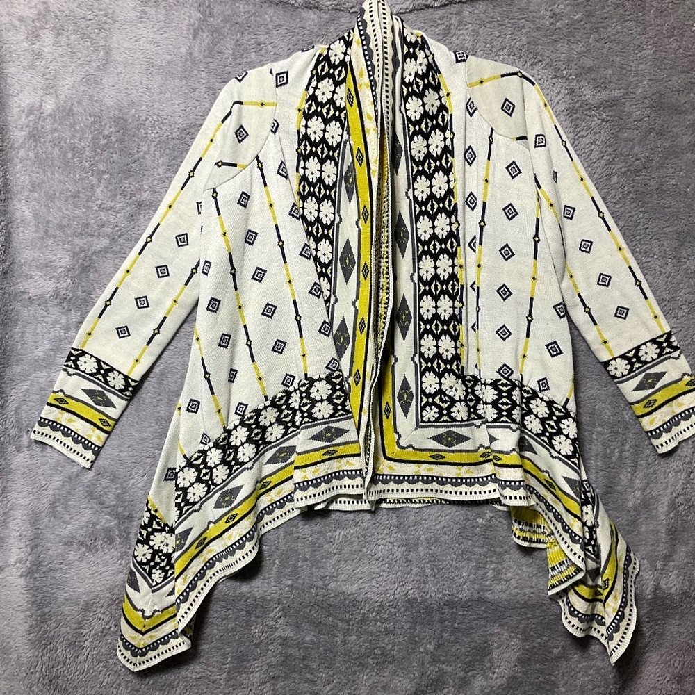 Anthropologie Freeway Women's SZ Small Open Drape Sweater Southwestern Boho